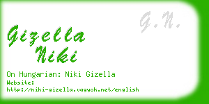 gizella niki business card